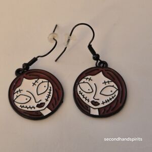 Nightmare Before Christmas Sally Face Dangle Earrings Halloween Spooky Jewelry